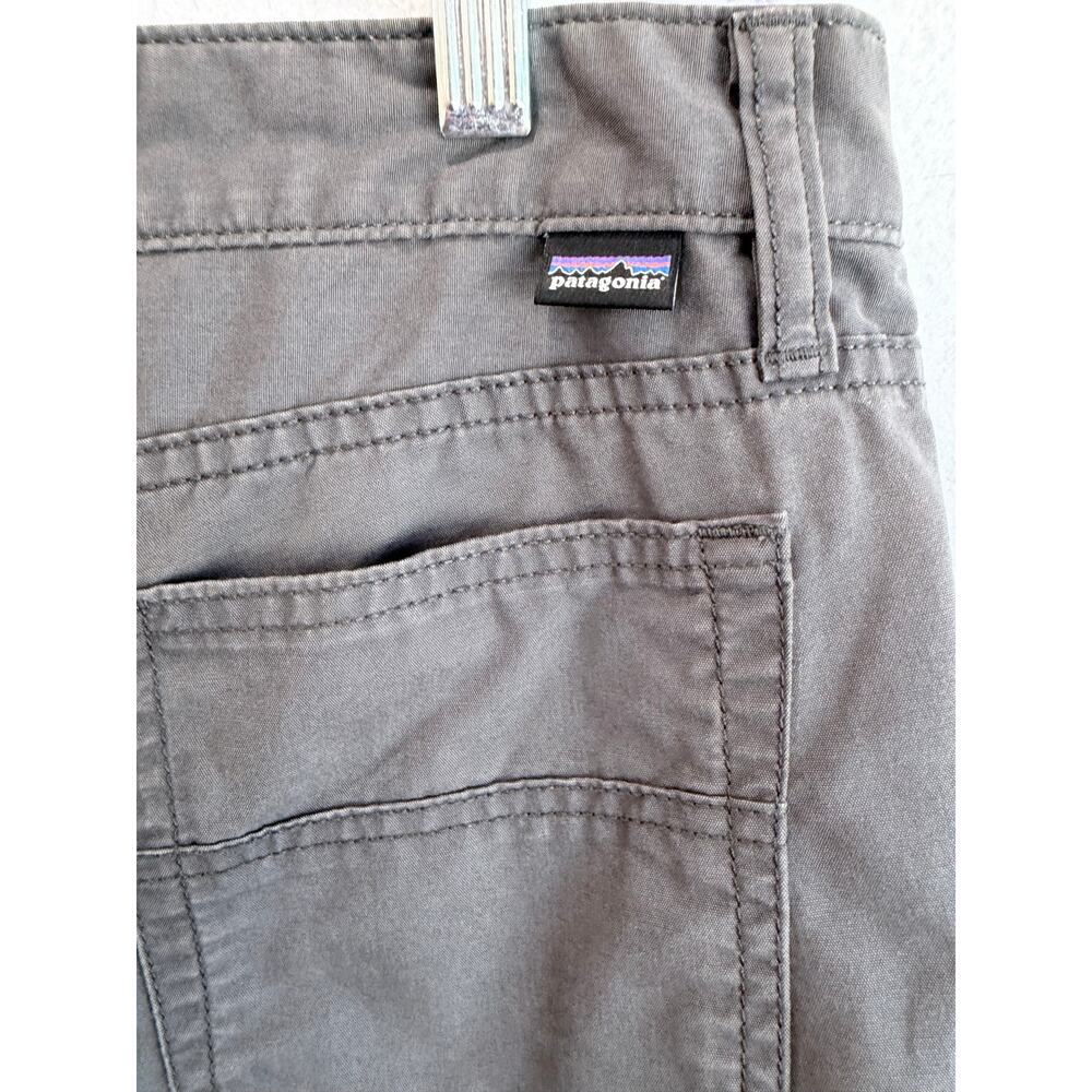 Patagonia Pants Size 8 Gray Organic Cotton Stretch Outdoor Utility Straight Legs - Picture 4 of 8